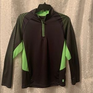 Boys Grey and Green Athletic pullover